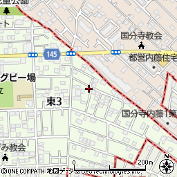 東京都国立市東3丁目26-18周辺の地図