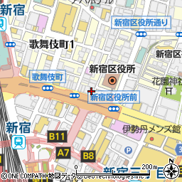 東京都新宿区歌舞伎町1丁目6-1周辺の地図