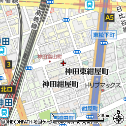 東京都千代田区神田富山町17周辺の地図