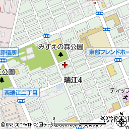 東京都江戸川区瑞江4丁目28周辺の地図