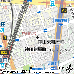 東京都千代田区神田富山町周辺の地図