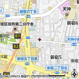 タイムズ新宿５丁目第７駐車場周辺の地図