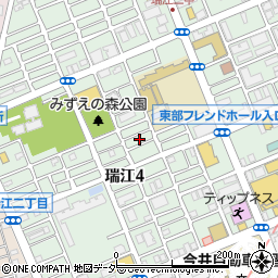 東京都江戸川区瑞江4丁目35周辺の地図