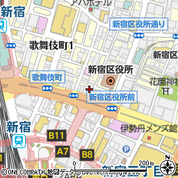 ＨＡＩＲＳＡＬＯＮＭ　新宿店周辺の地図