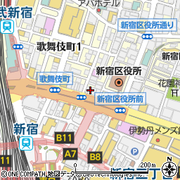 東京都新宿区歌舞伎町1丁目6-3周辺の地図