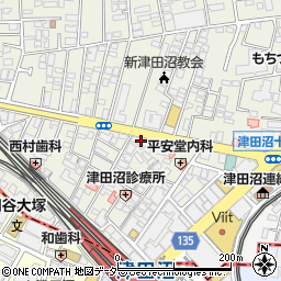 津田沼サニーマンション周辺の地図