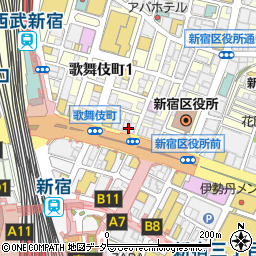 UBクリニック新宿周辺の地図