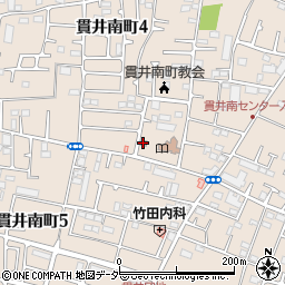 小金井貫井南郵便局周辺の地図