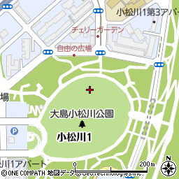 東京都江戸川区小松川1丁目周辺の地図