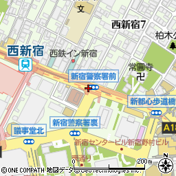 新宿警察署前周辺の地図