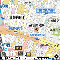 肉汁餃子のダンダダン 新宿店周辺の地図