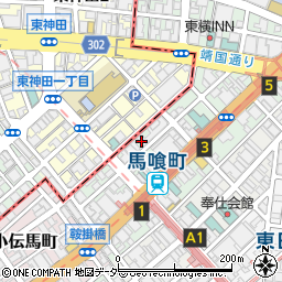 東京都中央区日本橋馬喰町1丁目8周辺の地図