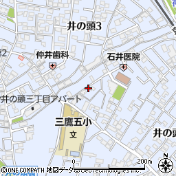 東京都三鷹市井の頭周辺の地図