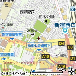 おはじき　新宿周辺の地図
