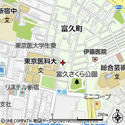 東京都新宿区富久町34周辺の地図