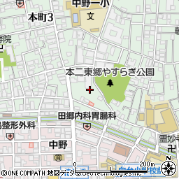 東京都中野区本町3丁目7周辺の地図