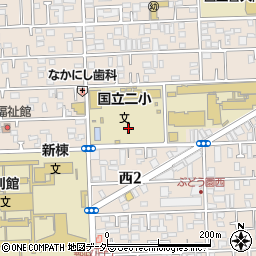 東京都国立市西周辺の地図