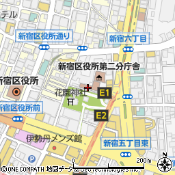 新宿区保健所　保健予防課周辺の地図