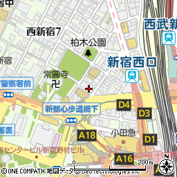 ファミリーマート西新宿青梅街道店周辺の地図