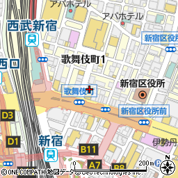 BLOW ブロウ 歌舞伎町周辺の地図