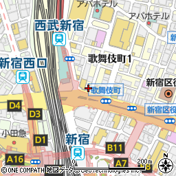 SK新宿歌舞伎町　美容外科・歯科周辺の地図