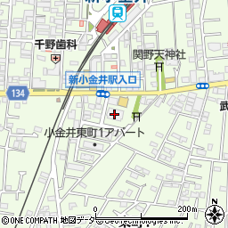 小金井市立図書館　東分室周辺の地図