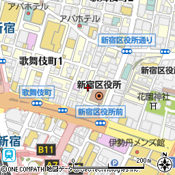 東京都新宿区歌舞伎町1丁目6-12周辺の地図