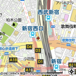 バーミヤン 新宿西口大ガード店周辺の地図