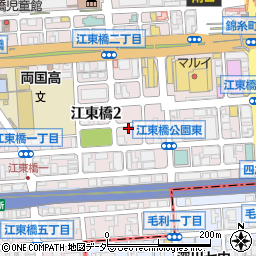 タイムズ江東橋第１９駐車場周辺の地図