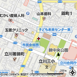 安楽亭立川錦町店周辺の地図