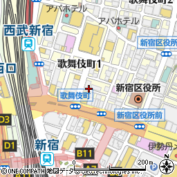 かば屋 歌舞伎町輝ビル店周辺の地図