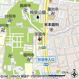 宗延寺周辺の地図