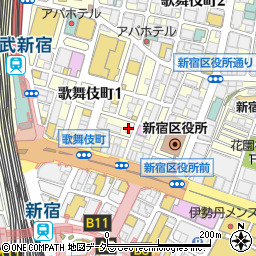 大重慶 麻辣タン 新宿店周辺の地図