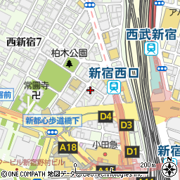 ダイニングバー WPU CAFE&DINER 新宿西口店周辺の地図