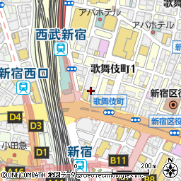 薄利多賣半兵ヱ 歌舞伎町一番街店周辺の地図