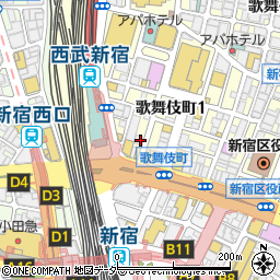 安楽亭 歌舞伎町店周辺の地図