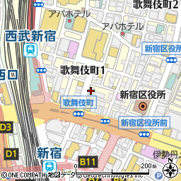 Soul Dining Bar 歌舞伎町 鶴千周辺の地図