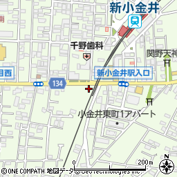 小金井警察署新小金井交番周辺の地図