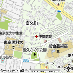 東京都新宿区富久町33周辺の地図