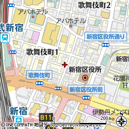 ファミリーマート歌舞伎町さくら通り店周辺の地図