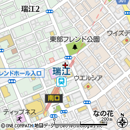 東日本銀行瑞江支店周辺の地図