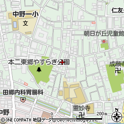 東京都中野区本町2丁目15周辺の地図