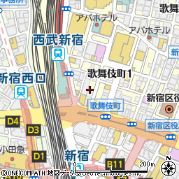 全席個室居酒屋 緋桜 ひざくら 新宿店周辺の地図