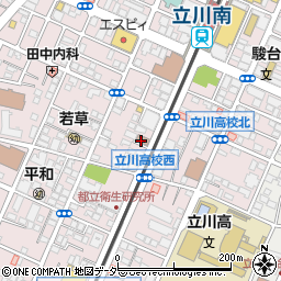 立川柴崎郵便局周辺の地図