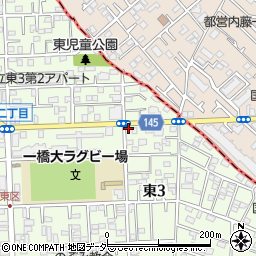 東京都国立市東3丁目8-13周辺の地図