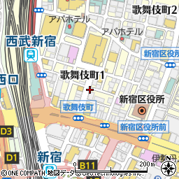 SHOTBAR MAO ANNEX SHINJUKU ショットバー マオ アネックス シンジュク周辺の地図