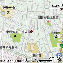 東京都中野区本町2丁目17周辺の地図