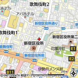 プレミアムカラオケ モディス 新宿本店周辺の地図