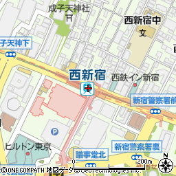 東京都新宿区周辺の地図