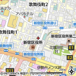 グレースバリ新宿周辺の地図